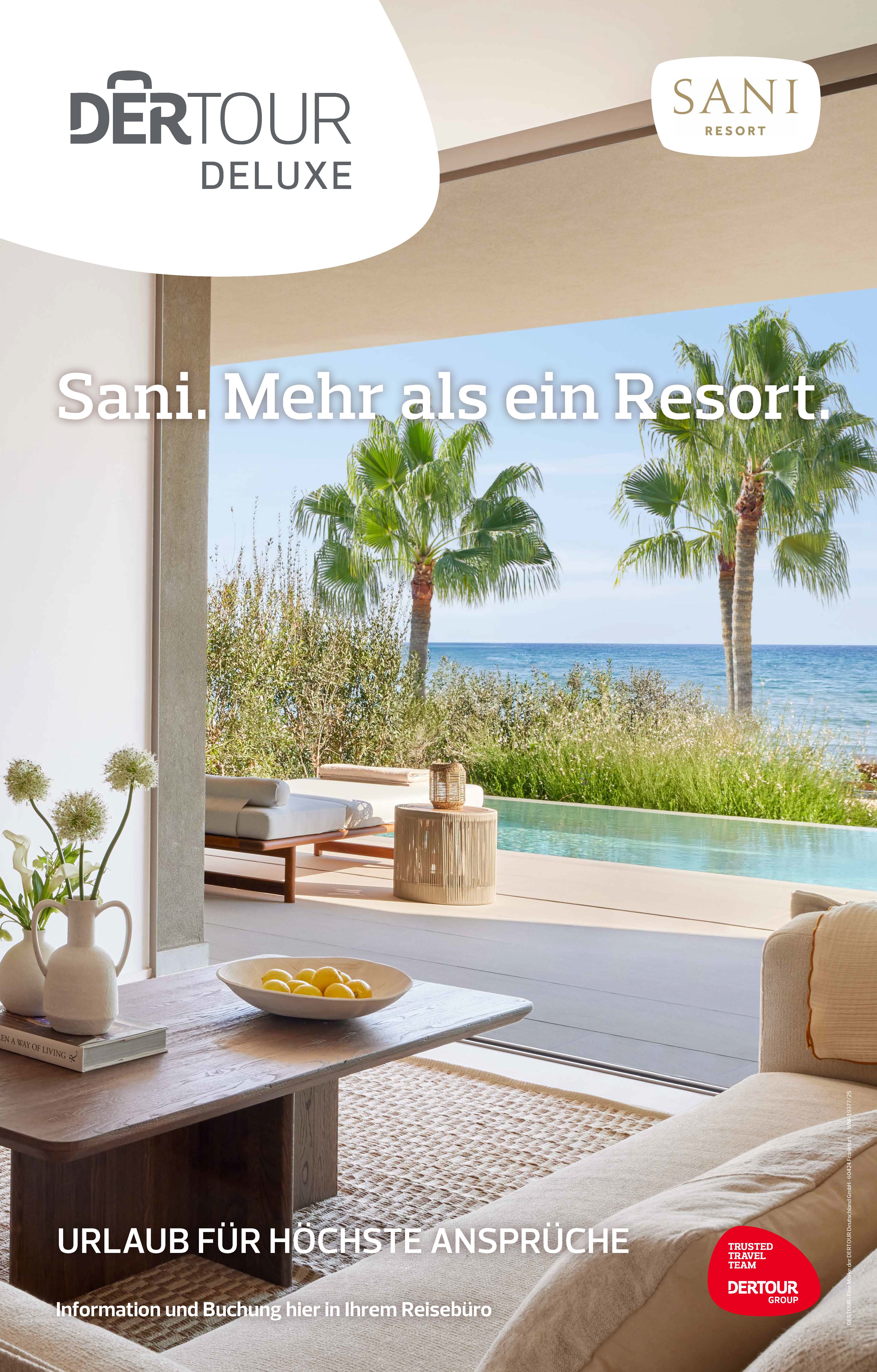 DERTOUR DELUXE Banner Sani Resorts