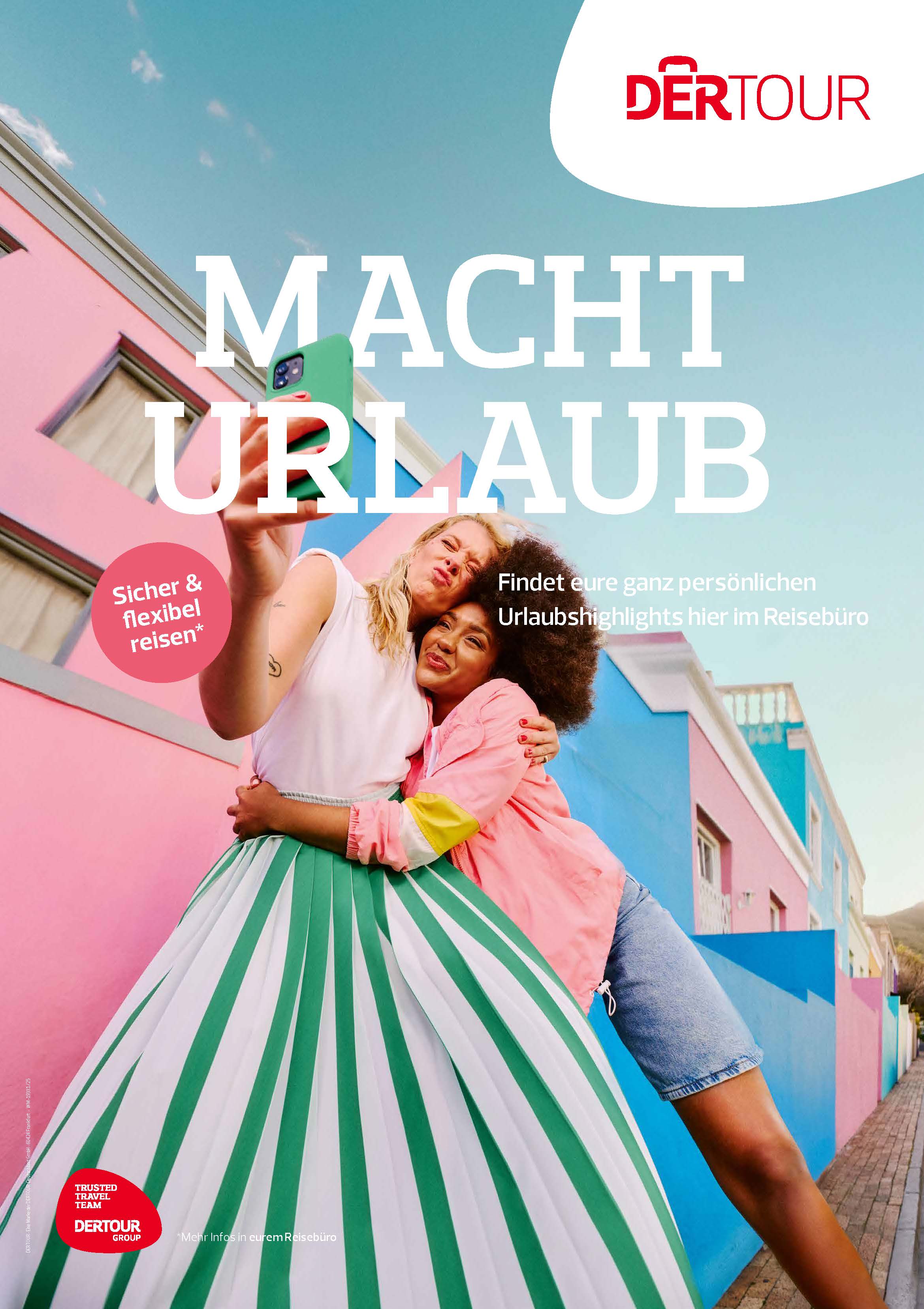 DERTOUR - Plakat "Raus aus dem Alltag, rein in den Urlaub!"